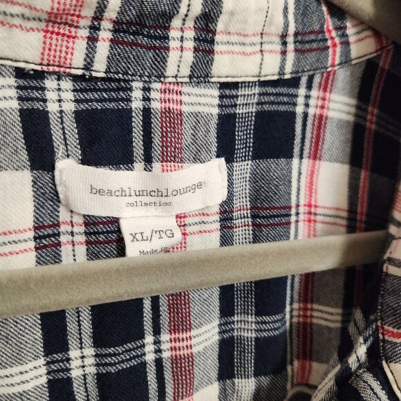 Beach Lunch Lounge beachlunchlounge Women's Plaid Flannel Button Down XL - Picture 3 of 6